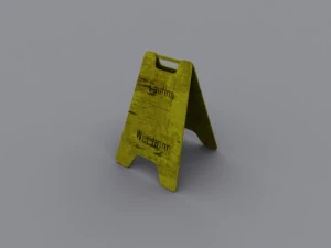 mokra podłoga Model 3D