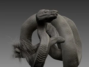 anakonda snake realistic high poly 3D Model