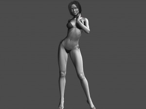 realistic posed woman zbrush hd 3D Model