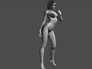 realistic posed woman zbrush hd 3D Model