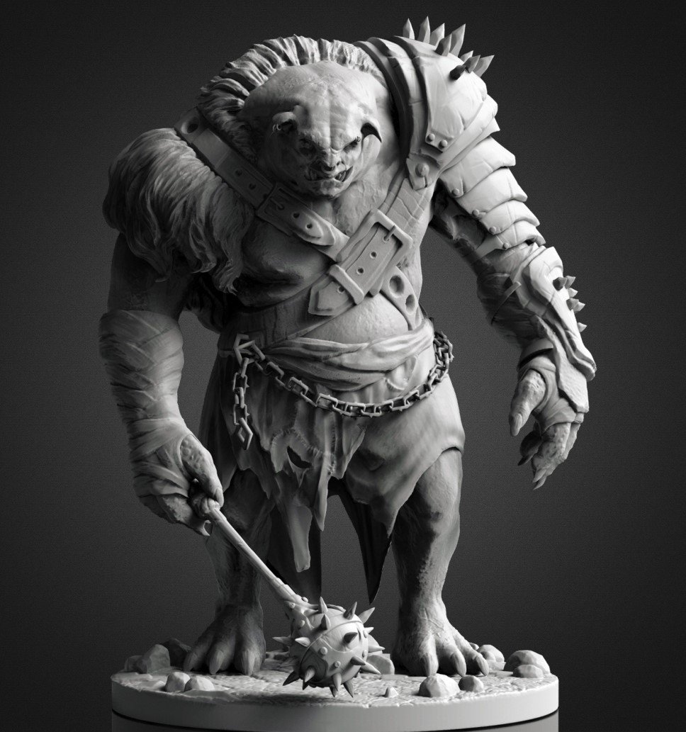 Zbrush Troll 3D Model in Monster 3DExport