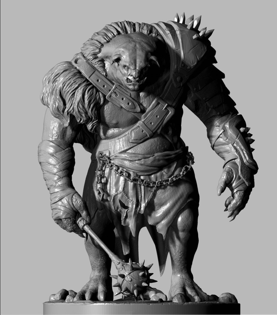 Zbrush Troll 3D Model in Monster 3DExport