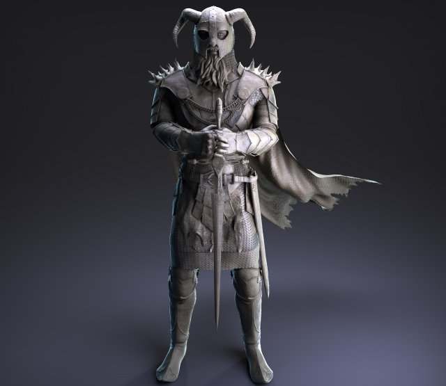 scandinavian warrior Modelo 3D .c4d .max .obj .3ds .fbx .stl .blend 