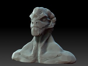 alien bust Modelo 3D