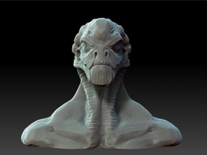 alien bust Modelo 3D