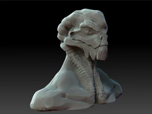 popiersie obcego Model 3D