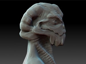 alien bust Modelo 3D