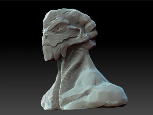 alien bust Modelo 3D