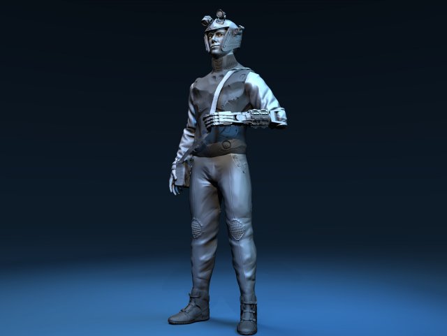 futuristic male character 3D मॉडल .c4d .max .obj .3ds .fbx .stl .blend 