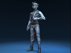 futuristic male character 3Dモデル