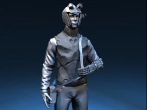 futuristic male character 3D मॉडल