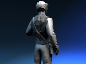 futuristic male character 3D मॉडल