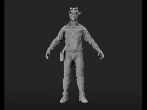 futuristic male character 3D मॉडल