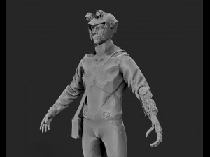 futuristic male character 3D मॉडल