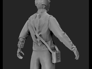futuristic male character 3D मॉडल