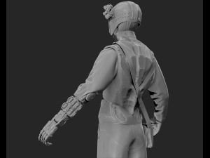 futuristic male character 3D मॉडल