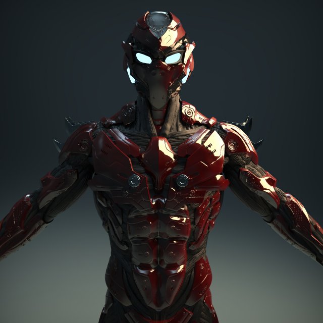 sci-fi character v2 3D Model .c4d .max .obj .3ds .fbx .stl .blend 