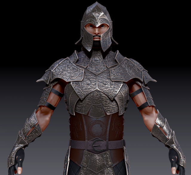 warrior high poly 3Dモデル .c4d .max .obj .3ds .fbx .stl .blend 