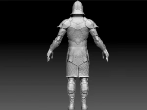 wojownik, wysoki poli Model 3D