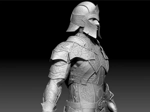 wojownik, wysoki poli Model 3D