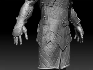 wojownik, wysoki poli Model 3D