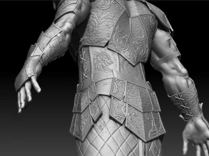 wojownik, wysoki poli Model 3D