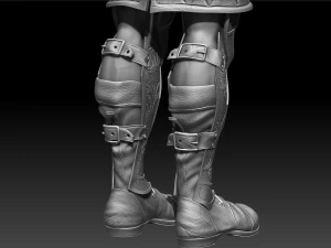wojownik, wysoki poli Model 3D