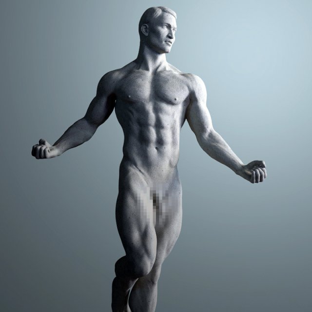 anatomical sculpture of a man Model 3D .c4d .max .obj .3ds .fbx .stl .blend