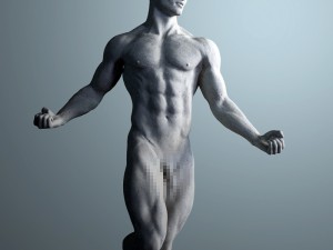 anatomical sculpture of a man 3D Model