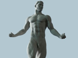 anatomical sculpture of a man Model 3D