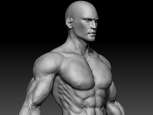 realistic muscular man zbrush hd 3D Model