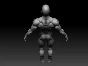 realistic muscular man zbrush hd 3D Model