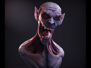 怪物半身像 3D 模型