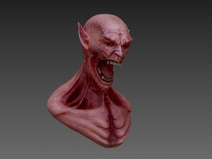 monster bust Modello 3D