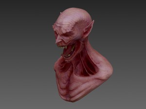 monster bust Modello 3D