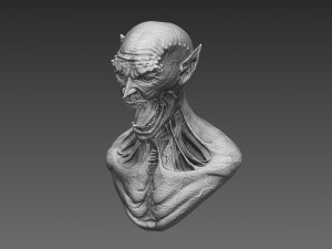 monster bust Modello 3D