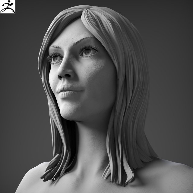 Zbrush woman 3D Model .c4d .max .obj .3ds .fbx .stl .blend 