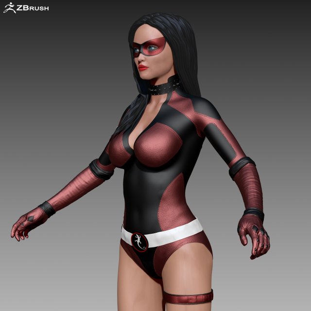 woman superhero 3D-Modell .c4d .max .obj .3ds .fbx .stl .blend 