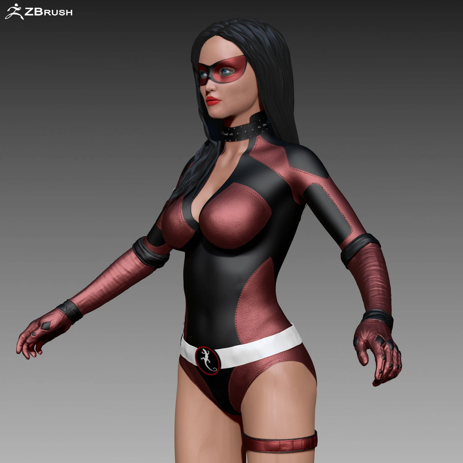 woman superhero 3D Model .c4d .max .obj .3ds .fbx .stl .blend 