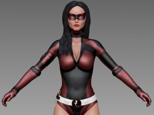 woman superhero 3D-Modell