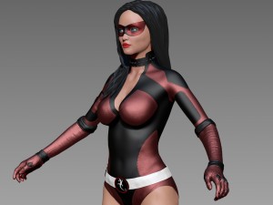 woman superhero 3D-Modell