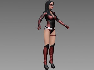 woman superhero 3D-Modell