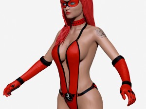 woman superhero 2 3D Model