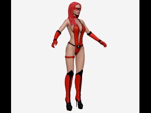 woman superhero 2 3D Model