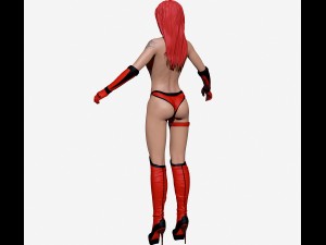 woman superhero 2 3D Model