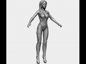 woman superhero 2 3D Model