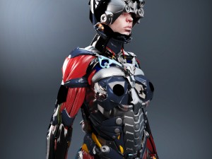 sci-fi female character 3D Модель