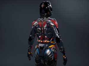 sci-fi female character 3D 模型