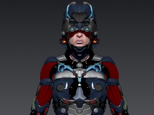 sci-fi female character 3D 模型