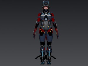 sci-fi female character 3D 模型